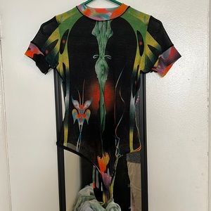 SKIMS Multicolor Graphic Bodysuit